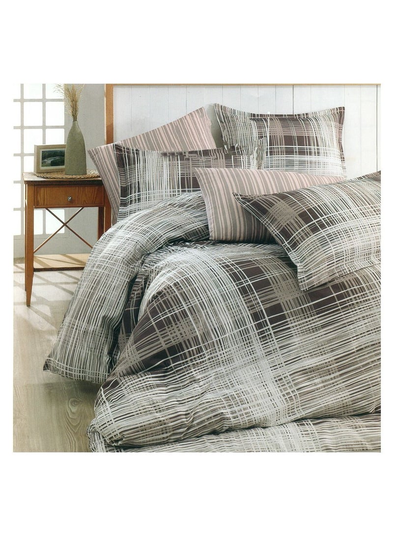 فاميلي بيد ملاية فلات مشجر قطن 4 قطع مقاس 240×250 سم موديل 169 من فاميلي بد - Image 1