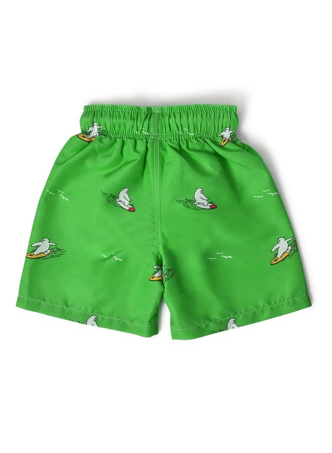 Mi Arcus Cotton Solid Swimwear Shorts for Baby Boy/Kids Beachwear Casual/Regular/Comfortable for 1-2 Years Green - Image 2