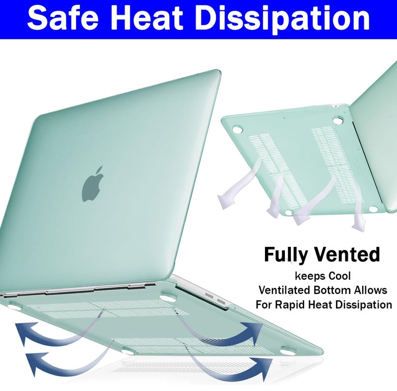 GIOIA BAZAAR Compatible with MacBook Pro 13 inch 2024 2023-2016 M2 Case Cover Release A2338 M1 A2289 A2251 A2159 A1989 A1706 A1710 Chip, Protective Plastic Hard Shell Case Cover (Green) - Image 5