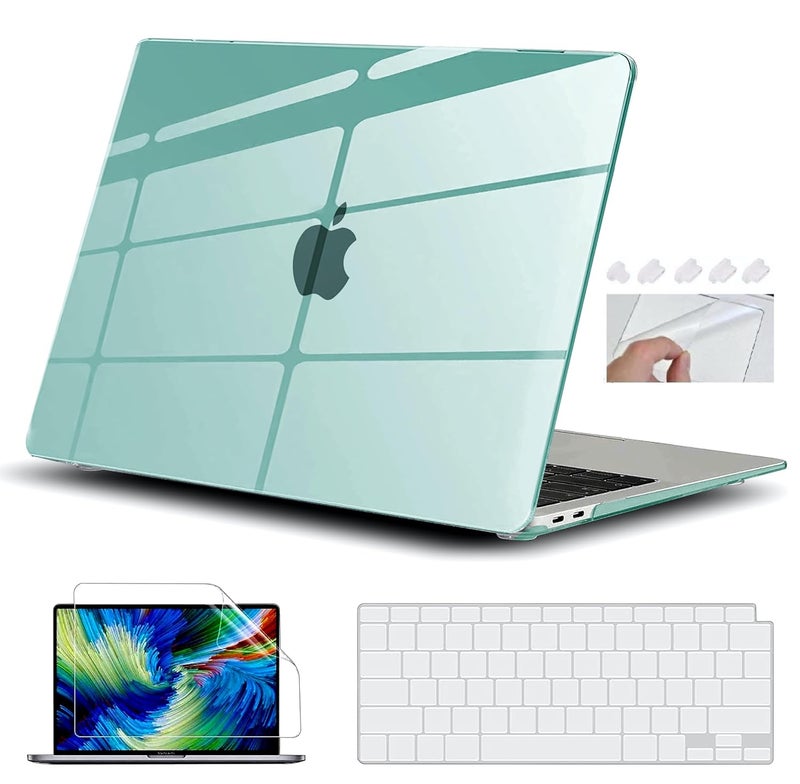 GIOIA BAZAAR Compatible with MacBook Pro 13 inch 2024 2023-2016 M2 Case Cover Release A2338 M1 A2289 A2251 A2159 A1989 A1706 A1710 Chip, Protective Plastic Hard Shell Case Cover (Green) - Image 1