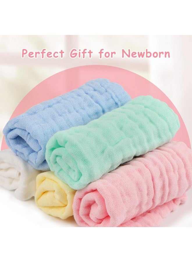 AIDEA Baby Washcloths-10 Pack, Soft Muslin Baby Towels, 100% Cotton Baby Bath Face Towels, Super Absorbent Burp Cloths for Newborn Essentials, Baby Gifts -10"x10" - Image 4