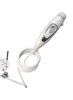 Replacement Hose And Handle Parts Compatible With Waterpik Wp100, Wp-450, Wp-660, Wp-900 Ultra Water Flosser Oral Hygiene Dental Water Jet Accessories.(1 Handle And 1 Hose), White