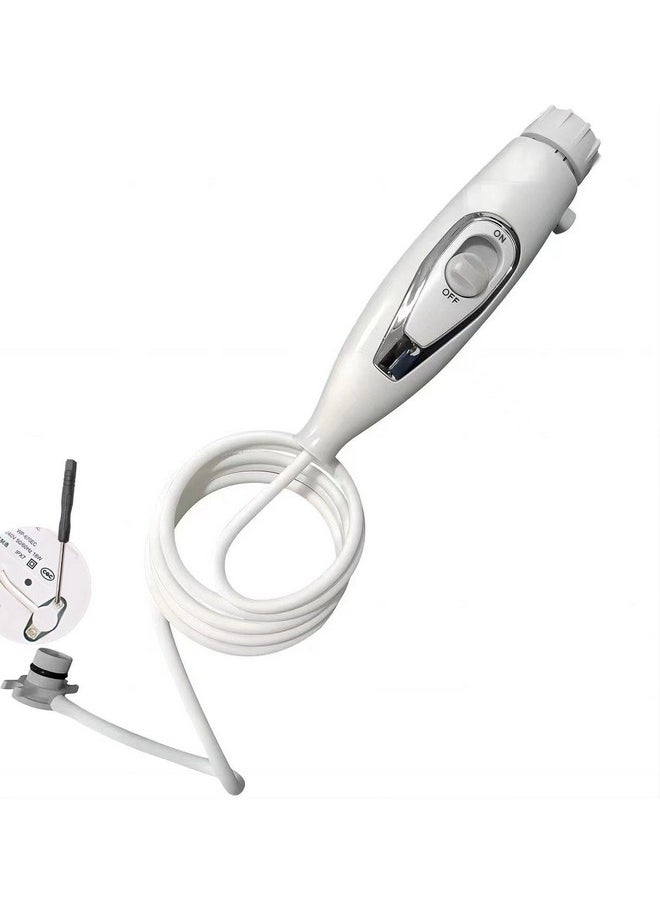 Generic - Replacement Hose And Handle Parts Compatible With Waterpik Wp100, Wp-450, Wp-660, Wp-900 Ultra Water Flosser Oral Hygiene Dental Water Jet Accessories.(1 Handle And 1 Hose), White - Image 1