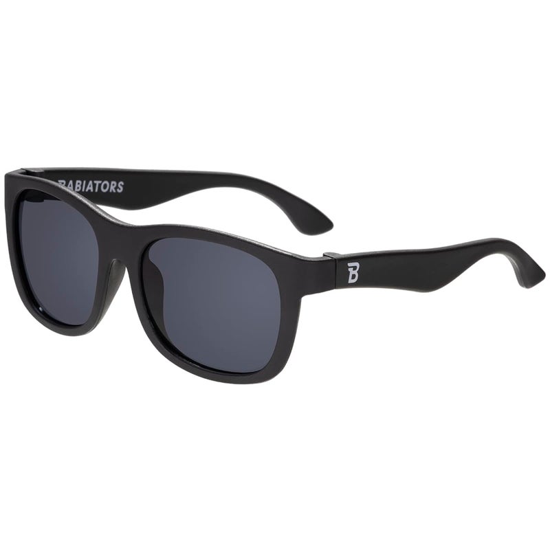 Babiators Polarized Navigator: Jet Black | Smoke Lenses | Ages 3-5 - Image 1