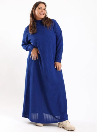 Ribbed Maxi Dress With Long Sleeves - pzsku/Z565F0145757DBA4DD12AZ/45/_/1732020861/2f4ed78f-d1f1-43d3-848f-97cb886f1c89