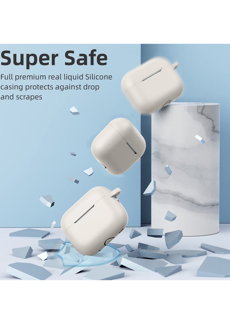 Generic - AirPods Pro 2 2nd Case Cover and AirPods Pro Case for Women and Men, Soft Silicone Protective Case for Airpods Pro 2nd Generation 2022 and AirPods Pro 1st 2019 with Keychain Front LED Visible White - Image 1