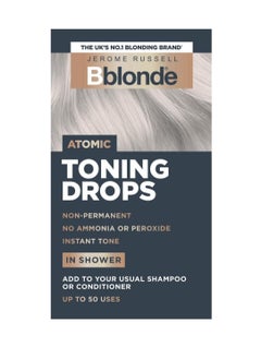 Jerome Russell Bblonde Atomic Toning Drops Non Permanent Atomic Hair Toner Refresh and Maintain Blonde Hair Dye Add Drops in Shower with Shampoo or Conditioner 50 Uses  - Image 1