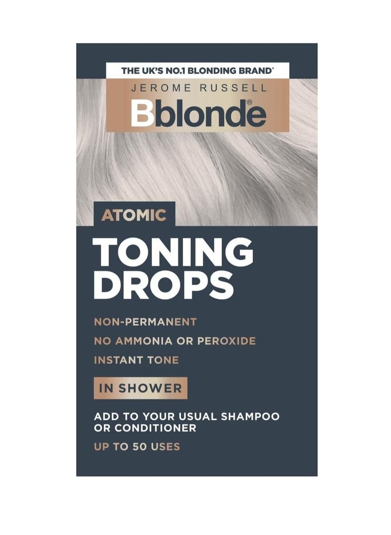 Jerome Russell Bblonde Atomic Toning Drops Non Permanent Atomic Hair Toner Refresh and Maintain Blonde Hair Dye Add Drops in Shower with Shampoo or Conditioner 50 Uses  - Image 1