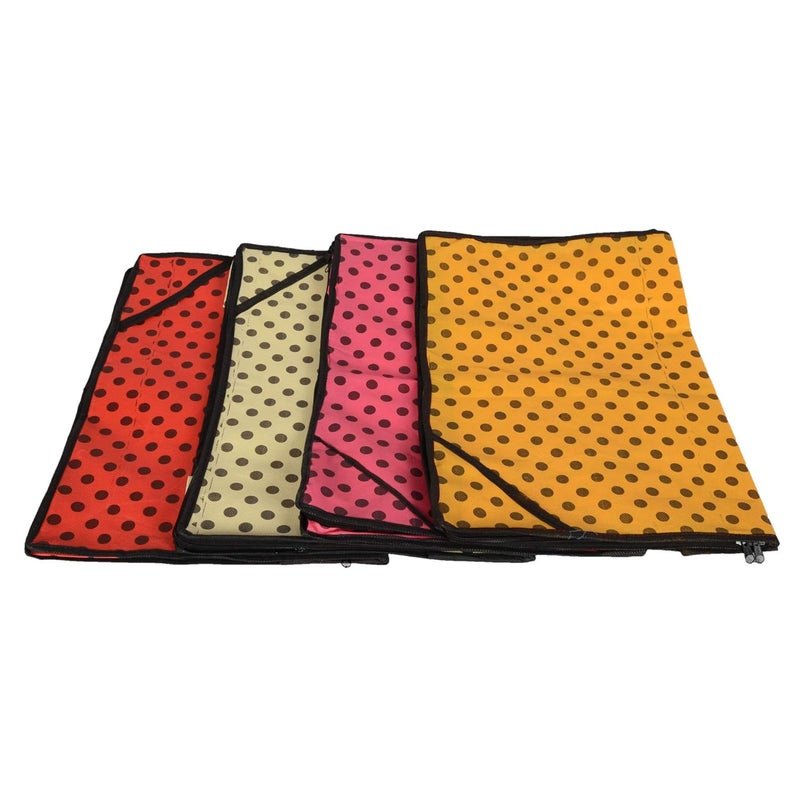 Fancy Walas Presents Non Woven Saree Cover Storage Bags for Clothes Saree Cover Fancy Saree Cover with Zip Combo Cloth Organizer for Wardrobe 12 Pcs - Image 3