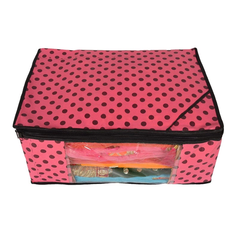 Fancy Walas Presents Non Woven Saree Cover Storage Bags for Clothes Saree Cover Fancy Saree Cover with Zip Combo Cloth Organizer for Wardrobe 12 Pcs - Image 2