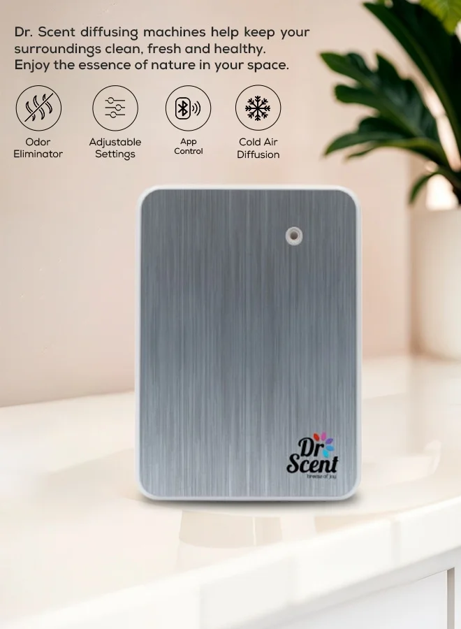Dr Scent Dr Scent Smart Scent Essential Oil Diffuser Machine – Cold Air Nano Technology,Fragrance Diffuser for Home, Office & Small Spaces – Silent Mode, 200ml Capacity (White)