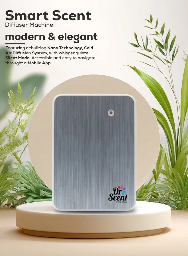 Dr Scent Dr Scent Smart Scent Essential Oil Diffuser Machine – Cold Air Nano Technology,Fragrance Diffuser for Home, Office & Small Spaces – Silent Mode, 200ml Capacity (White)