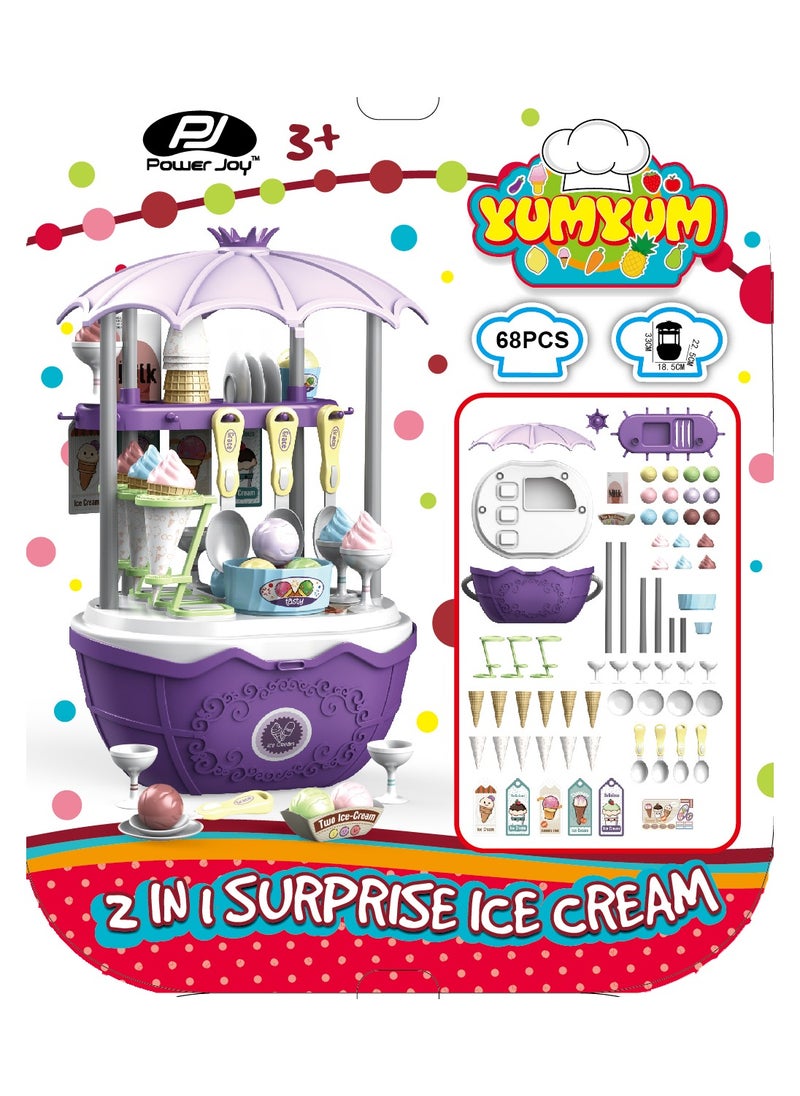Power Joy Power Joy Yumyum 2-in-1 Surprise Ice Cream Playset  | Role Play | Pretend Play | Interactive Toy | Imaginative and Creative Play | Perfect Gift for Kids and Toddler  - Image 3