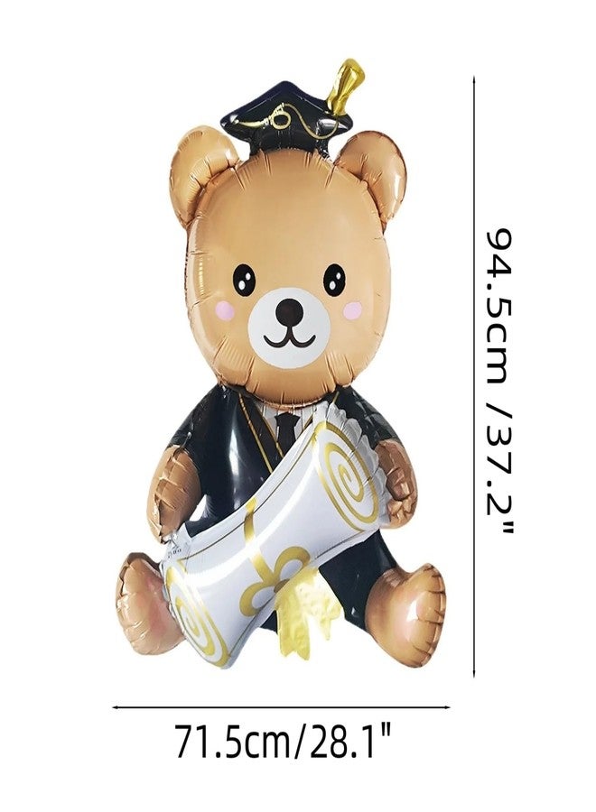 Dzrige Graduation Bear Balloons Graduation Foil Balloons Congrats Grad Mylar Balloons for Class of 2025 Decorations | Graduation Party Decorations Supplies - Image 3