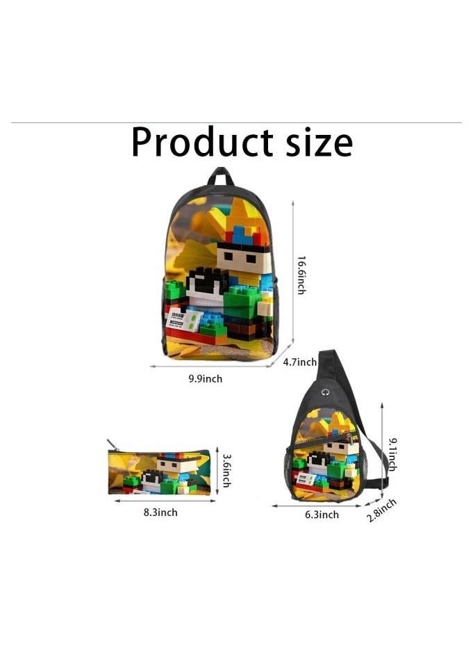 Universal cartoon new three-piece schoolbag - 406  - Image 3