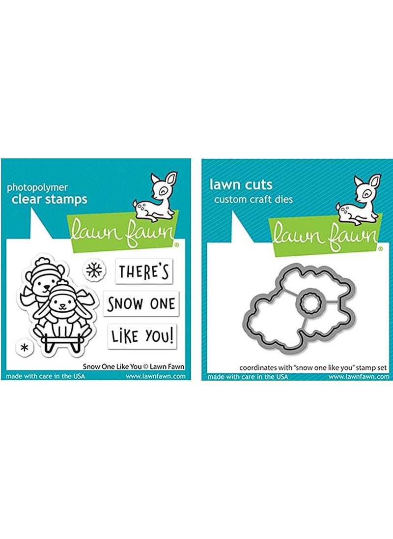 Lawn Fawn Lawn Fawn  Snow One Like You  Stamps Set and Dies Set  2 Item Bundle 