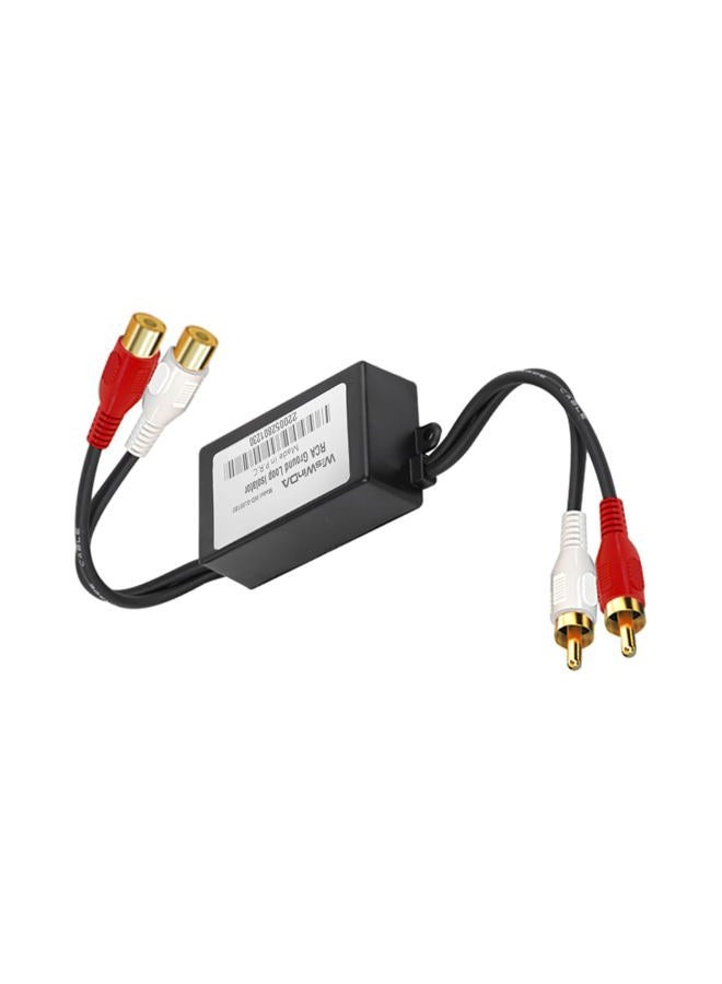 WisWinDa RCA Noise Isolator Hum Eliminator Ground Loop Noise Isolator(No Reduce Bass) ABS Shell Quality Noise Filter Isolator for HIFI Stereo Home Theater Car Audio Player Plug&Play(Black) - Image 1