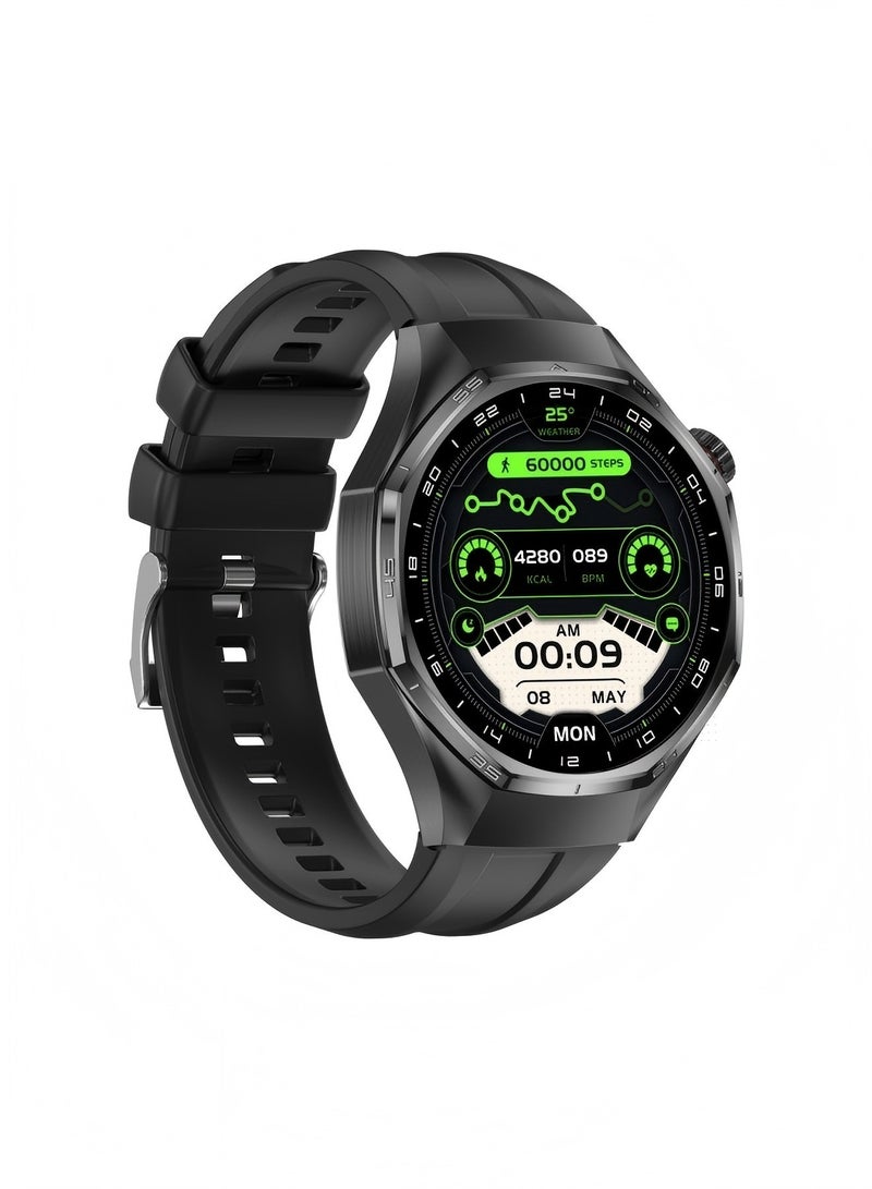 PRO Smart Watch GT6 PRO with Bluetooth Call Function (Answer/Make Calls), Fitness Tracking Watch with Sleep Monitoring Function, for iPhone/Android, IP68 Waterproof (Black) - Image 2