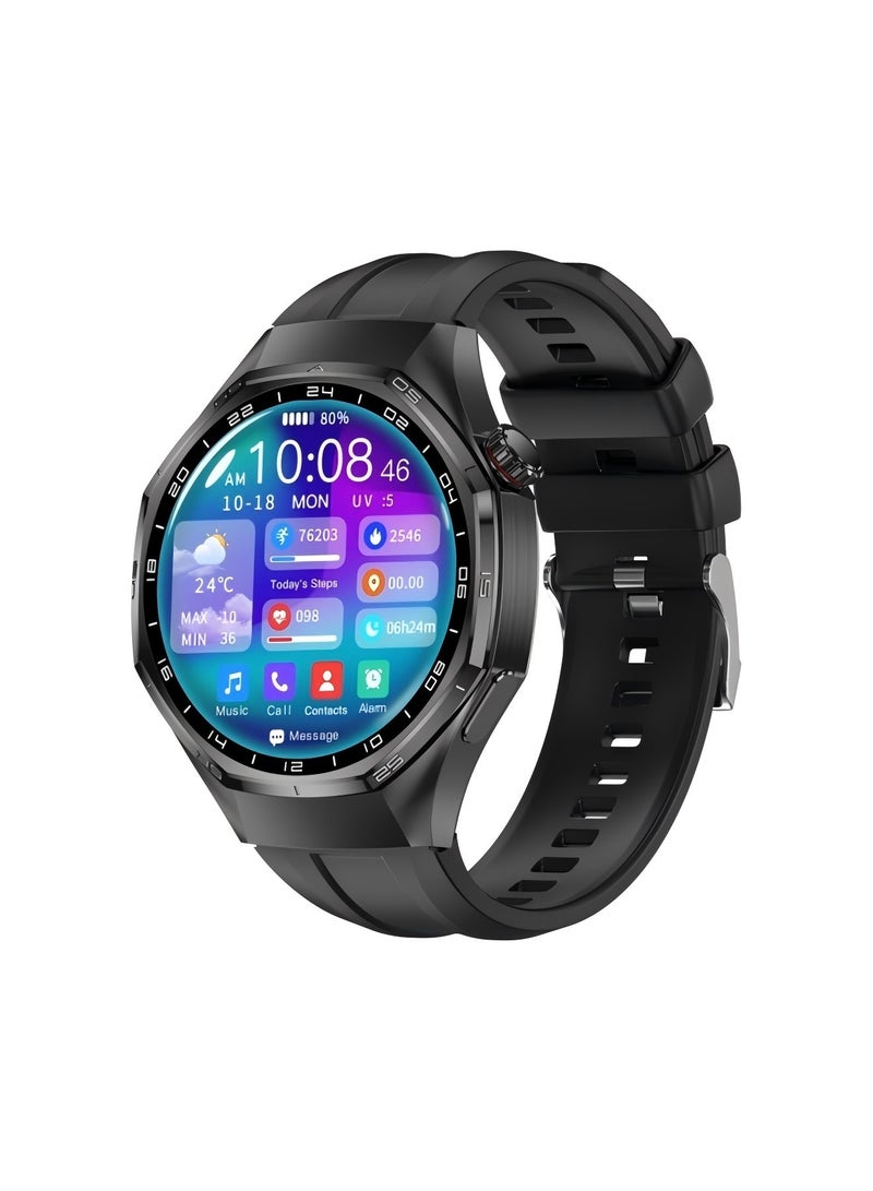 PRO Smart Watch GT6 PRO with Bluetooth Call Function (Answer/Make Calls), Fitness Tracking Watch with Sleep Monitoring Function, for iPhone/Android, IP68 Waterproof (Black) - Image 1