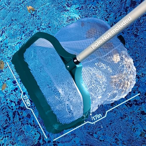POOLWHALE Pool Skimmer Net - Upgrade Swimming Leaf Rake with Extra Wide Scoop Edge, Fine Mesh Nets for Pool Cleaning Leaves, Debris (Not Pole) - Image 3