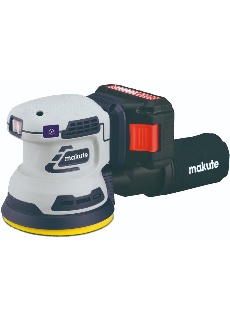 makute - Makute 20V Cordless Orbital Sander, 125mm Sanding Pad, Variable Speed (7000/9000/11000 r/min), Compact and Portable Power Tool for Woodworking and Finishing, COS1251-2BL - Image 1