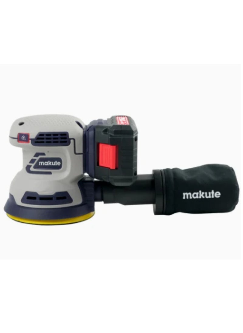 makute - Makute 20V Cordless Orbital Sander, 125mm Sanding Pad, Variable Speed (7000/9000/11000 r/min), Compact and Portable Power Tool for Woodworking and Finishing, COS1251-2BL - Image 1