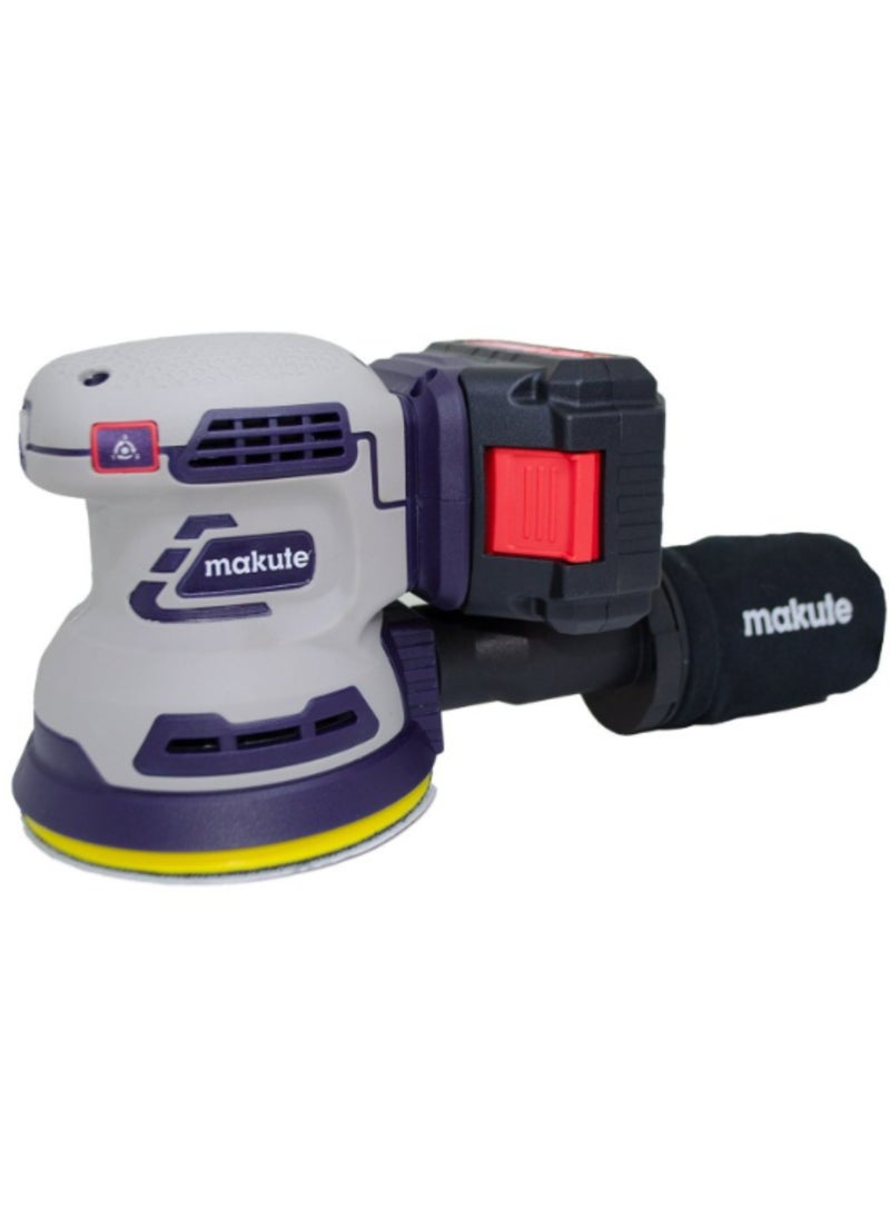makute - Makute 20V Cordless Orbital Sander, 125mm Sanding Pad, Variable Speed (7000/9000/11000 r/min), Compact and Portable Power Tool for Woodworking and Finishing, COS1251-2BL - Image 1