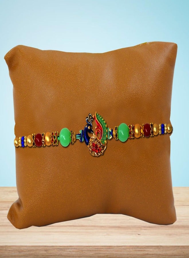 Avirons Fancy Rakhi Gift Hamper for brother | Raksha Bandhan Rakhi for Brother | Rakhi Gift for Bhai, Rakhi Pack 1, Rakhi and Greeting Card - Image 2