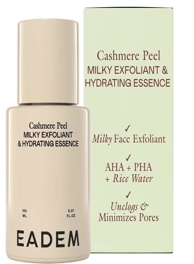 تونر إيديم اللطيف المقشر بحمض ألفا هيدروكسي وحمض فوسفاتيديل هيدروكسي، تونر الأرز الحليبي المقشر مع حمض اللاكتيك، وحمض الأزيليك، وحمض الترانيكساميك، مقشر ماء الأرز بحمض ألفا هيدروكسي ومصغر للمسام للوجه والجسم، 140 مل، مقشر الكشمير - Image 1