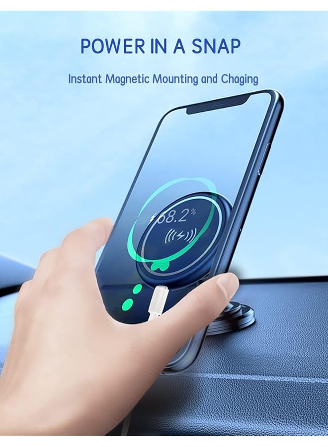 Excefore 15W Wireless Car Charger, Compatible With Magsafe Car Mount, Magnetic/Magnet Fast Charging Car Phone Holder Compatible With Iphone Iphone 14/14 Plus/14 Pro/Pro Max/13/12/12 13 Pro/Pro Max/Mini  - Image 5