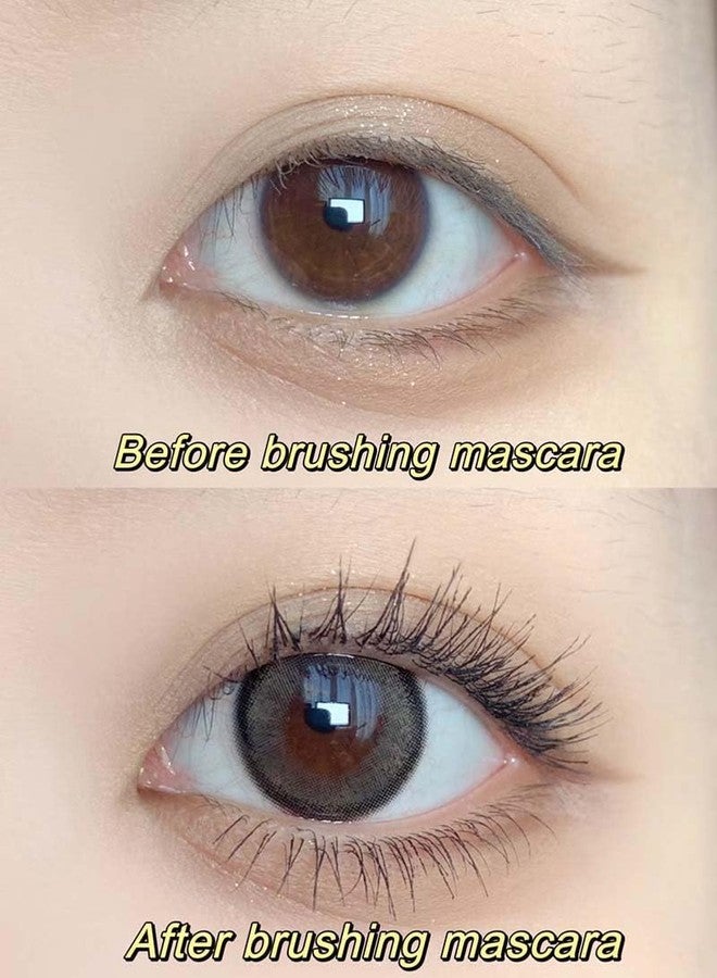 Cappuvini Stereoscopic Warping Metallic Mascara | Eye Makeup with Steel Tube Brush Head | Long Lasting Waterproof Smudge Proof | Lengthening Mascara with Fine and Thick Applicator | Natural Curling for Women Girls | Sky High Mascaras Effect | Short Eyelashes Savior Tubing Technology (02# Fit Plate - Black, 4g) - Image 5