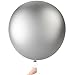 LovesTown 4PCS Large 36 Inch Silver Balloons Silver Latex Big Balloons for Birthday Baby Shower Graduation Engagement Anniversary Wedding Party Supplies - Image 2