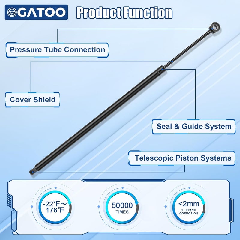 OGATOO Rear Hatch Liftgate Tailgate Lift Supports Struts Gas Springs for Chevy Camaro Pontiac Firebird 1993-2002 - Image 4
