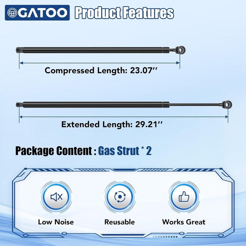 OGATOO Rear Hatch Liftgate Tailgate Lift Supports Struts Gas Springs for Chevy Camaro Pontiac Firebird 1993-2002 - Image 3