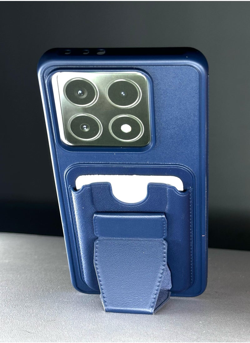Generic - Xiaomi 14T Leather Case Navy is a protective cover specially designed for Xiaomi 14T. - Image 1