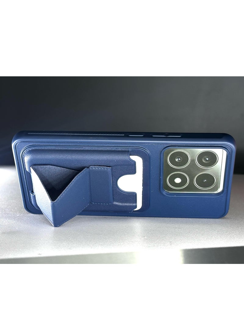Generic - Xiaomi 14T Leather Case Navy is a protective cover specially designed for Xiaomi 14T. - Image 1