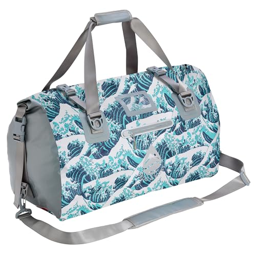 Skog Ã… Kust Skog Kust Duffelsak Heavy Duty Waterproof Duffel Gear Bag for Sports Travel More 60L Waves - Image 1
