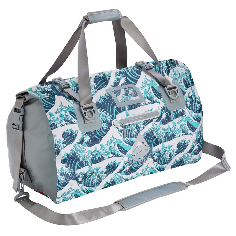 Skog Ã… Kust Skog Kust Duffelsak Heavy Duty Waterproof Duffel Gear Bag for Sports Travel More 60L Waves - Image 2
