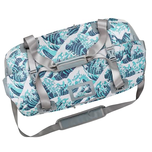 Skog Ã… Kust Skog Kust Duffelsak Heavy Duty Waterproof Duffel Gear Bag for Sports Travel More 60L Waves - Image 3