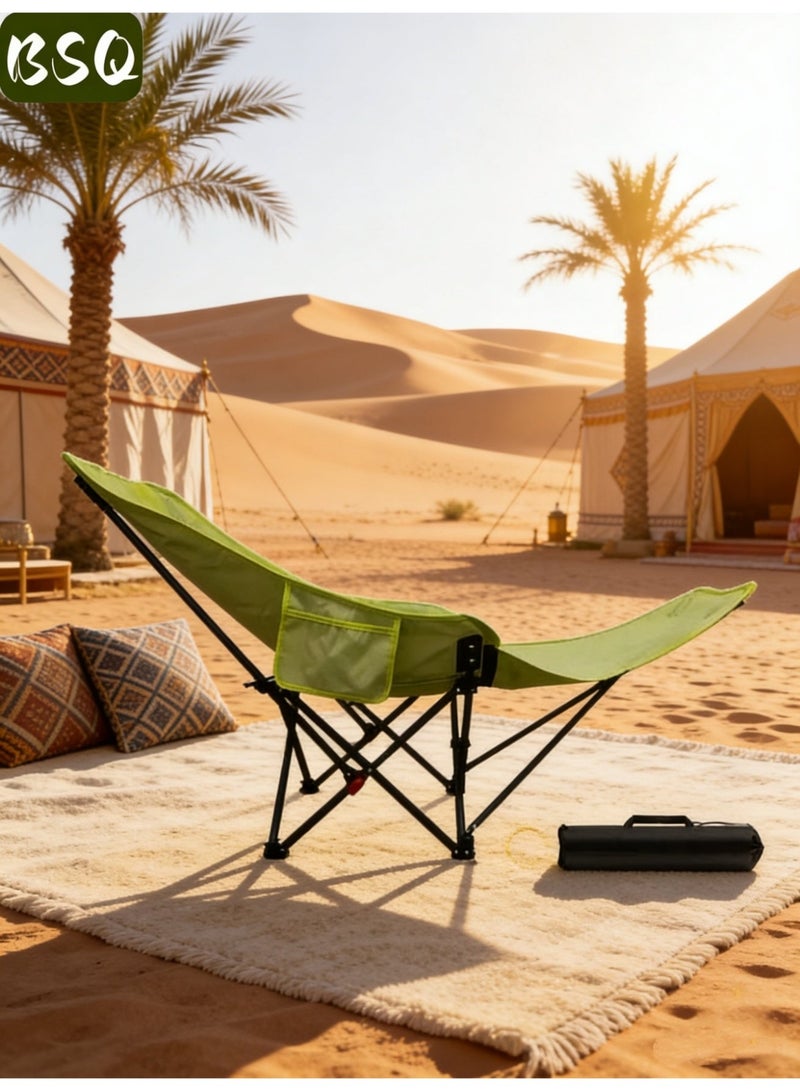 BSQ Outdoor portable camping chair | reclining chair | three-position adjustable angle | lightweight folding camping chair, 200 kg load capacity, high-back padded beach chair with armrests and portable carrying case, Ideal for Office Naps, Fishing, Patio, Camping, Movie Nights, and Sports Viewing. - Image 3
