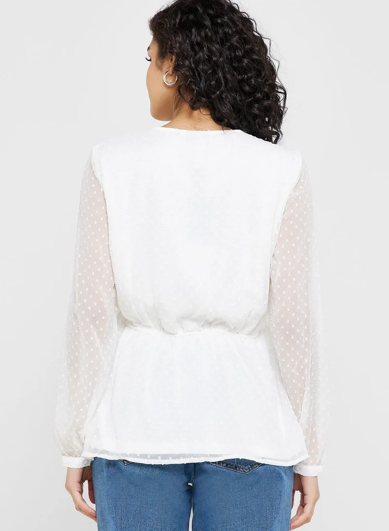 Only Maternity V-Neck Button Detail Top