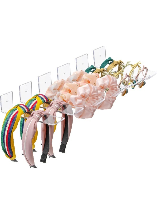 TPGP Acrylic Headband Holder Wall, 6 Pack Clear Hanging Headband Organizer Storage For Girls Women - Image 1