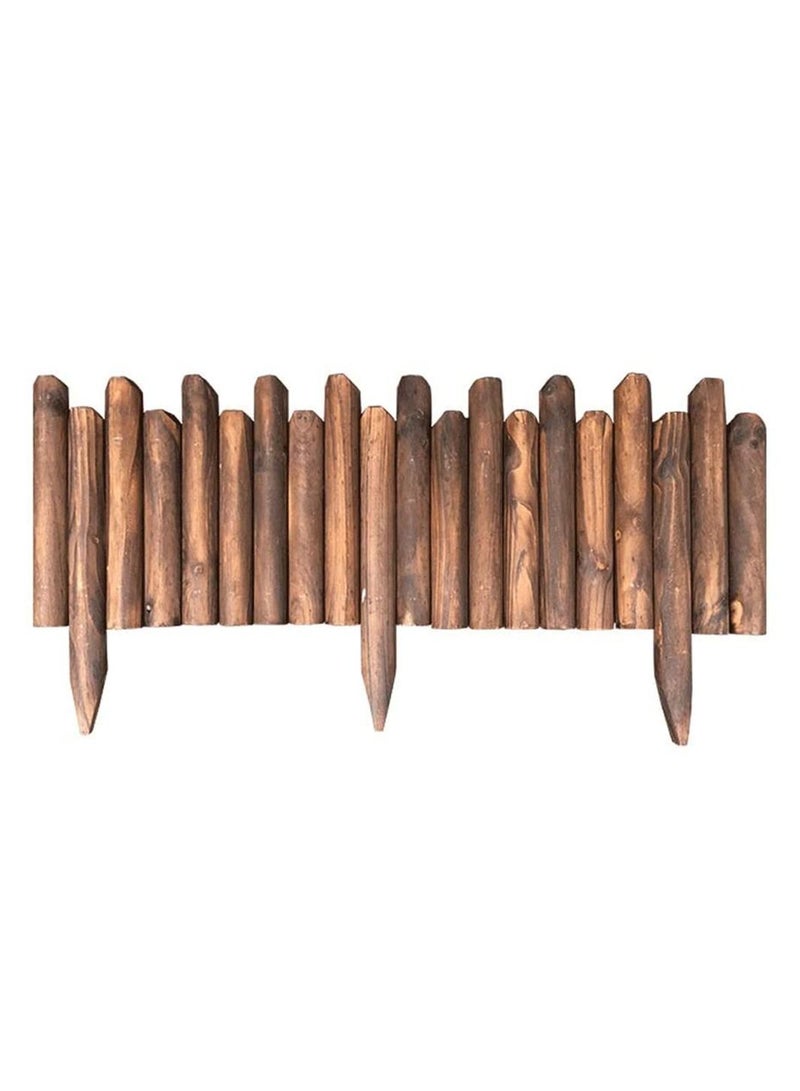Generic FFD Wooden Garden Picket Fence Panels Lawn Edging Roll Border Interlocking Border Panels Easy Plug in Fence Palisade Corrosion Resistant - Image 1