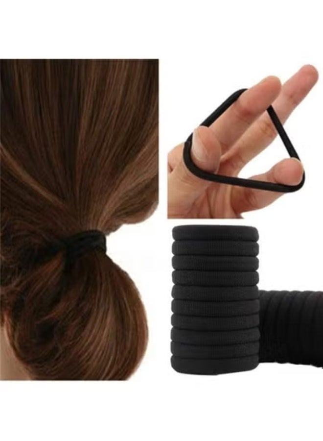 20 Pcs Plain High-Elastic Hair Ties – No Damage Ponytail Holders for Daily Use