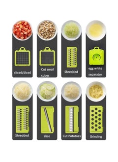 General 22 Pack Vegetable Chopper Slicer with Container Kitchen Slicer Dicer for Onion Etc with Egg Separator Hand Guard Shredder for Onion Potato Fruit - 13 Blades  - Image 3