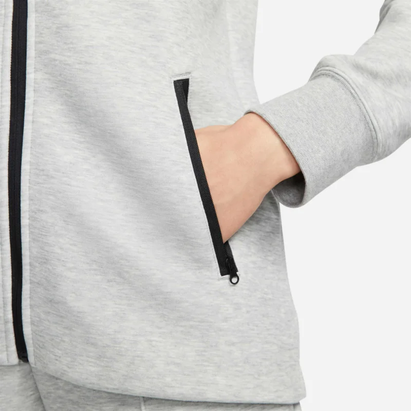 Nike Grey Women's Sportswear Tech Fleece Windrunner Full-Zip Hoodie for Women | Best Price UAE