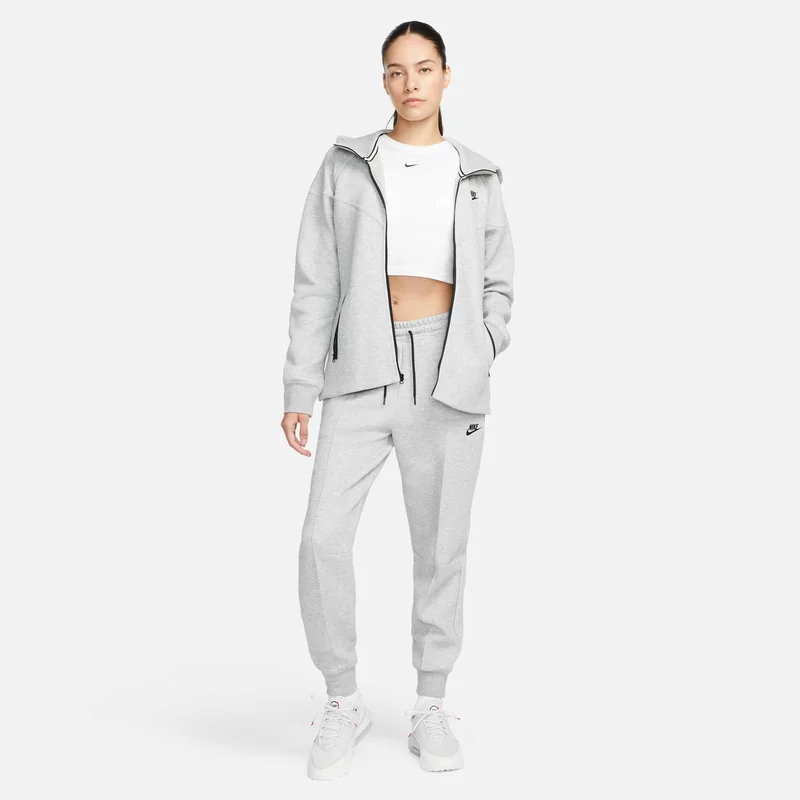 Nike Grey Women's Sportswear Tech Fleece Windrunner Full-Zip Hoodie for Women | Best Price UAE