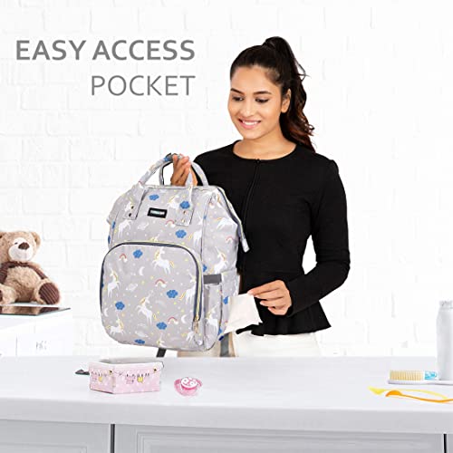 PACKNBUY Diaper Bag for Mothers for Travel, Baby Diaper Bags for Mom, Maternity Bag with Insulated Bottle Pockets, Water Resistant and Multiple Pockets to Store Newborn Baby Products (Grey) - Image 5