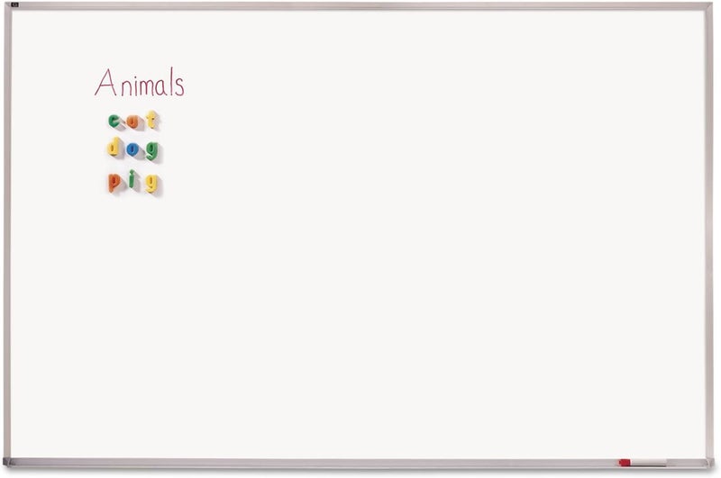 Quartet Magnetic Dry Erase White Board 8 x 4 Whiteboard Porcelain Surface Will Not Stain or Ghost Silver Aluminum Frame PPA408 - Image 2
