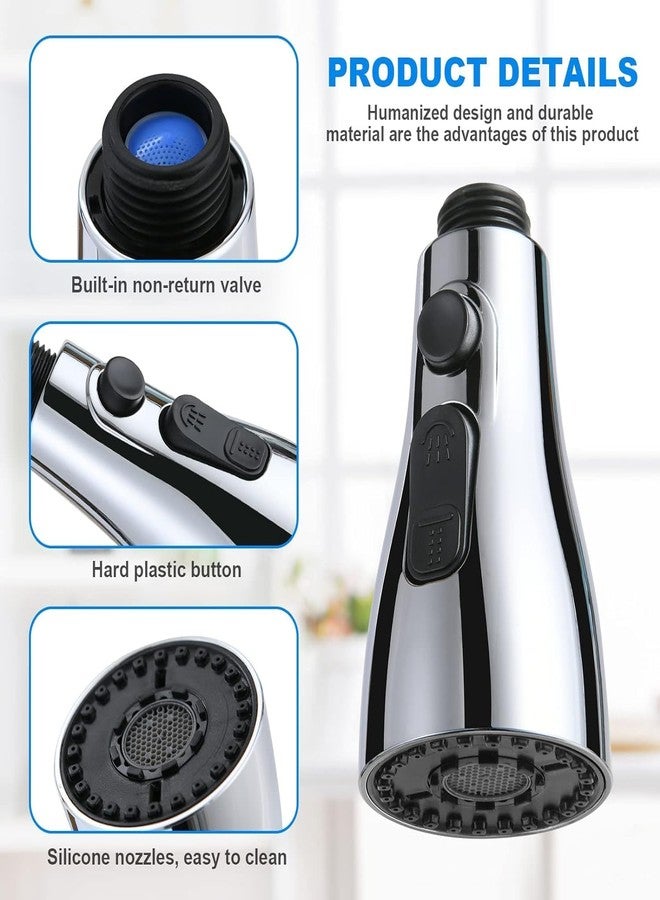 SCILLA 360 Degree Swivel Sprayer Water Saving Faucet Stainless Steel Tap Head for Kitchen,Bathrom With 3 Switching Mode(Silver) - Image 3